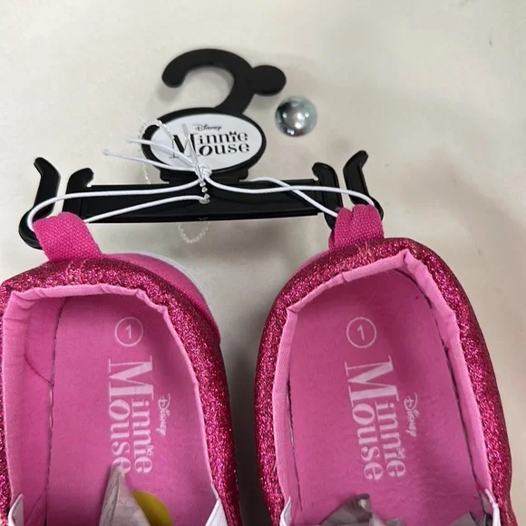 Kids Pink glitter Minnie Mouse sneaker - Picture 3 of 5